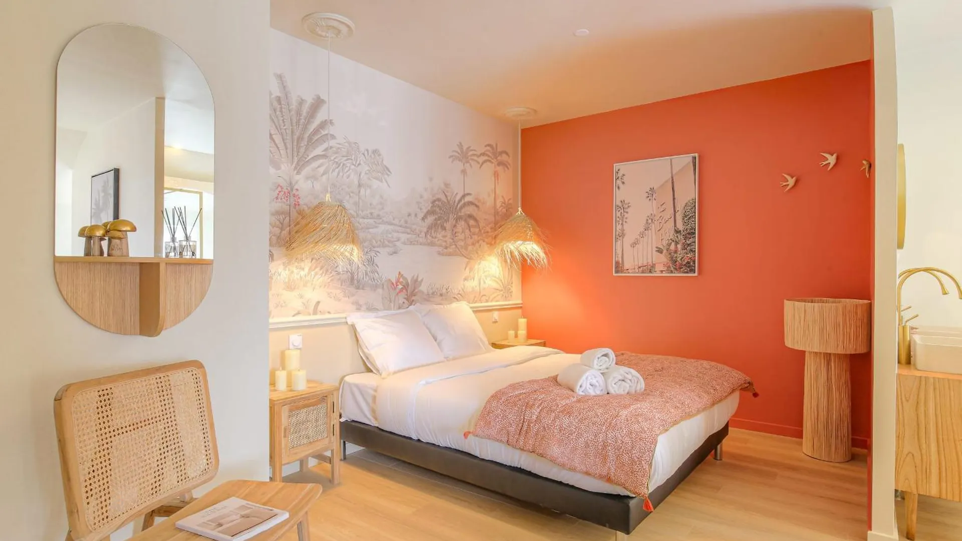 アパート Suite Romantique Et Charmante Parking ビユールバンヌ
